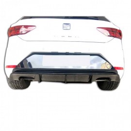 Seat Leon (2017 - 2019) Çift Çıkış Arka Tampon Eki - Difüzör (Plastik)